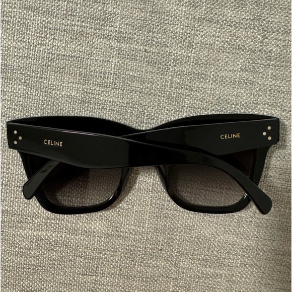 Celine Bold Three Dot Square Sunglasses CL40183F 01K - Picture 2 of 6